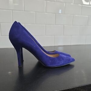 Nine West Cobalt Blue Suede Heels